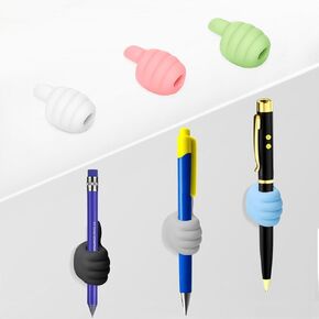 AIERSA Thumb Pencil Holder for Desk,6Pcs Pen Holders for Classroom Clipboard Attachment,Silicone Adhesive Pencil/Marker Clip Holder for School Student Kids Desk Teacher Office Accessories