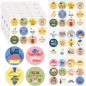 216pcs ملصقات الأب ، 1.97 بوصة جولة أحبك يا أبي ملصق هدايا ملصق ذاتيا لذيذ الظروف الافلام الفاتن الزخارف الصناديق الحالية بطاقات تحية الحفلة ديكور