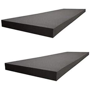 CertiPUR-US Certified Charcoal Rubber Foam Sheet Cushion (Seat Replacement, Upholstery Sheet, Foam Padding, Acoustic Foam Sheet)- 1/2" H X 24" W X 72" L