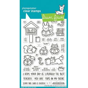 Lawn Fawn LF3486 Little Woodland Library 4X6 Clear Stamp Set