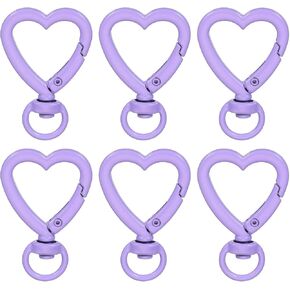 PATIKIL Heart Shape Swivel Buckles, Zinc Alloy Spring Snap Keychain Clip Hanging Hooks for DIY Crafts Key Chains