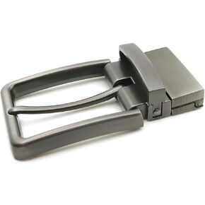 1 PC Grey Alloy Clamp Belt Buckle Belt Strap Replacement Buckles Reversible Belt Buckle for Men Accessories