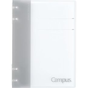 Kokuyo Campus Refillable Notebook, A5 2x2 Slim Ring Binder Notebook with Customizable Title Page, 40 Sheets Capacity. Suitable for 20 Holes Loose Leaf Paper, Yellow (RU-NP134Y)