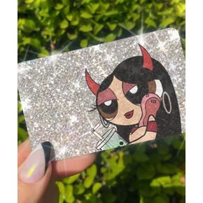 Ultra Bling Reflective Skin Debit Credit Card, The Original Ultra Ice Skin Only Use by Tap, Back Information (Butterfly)