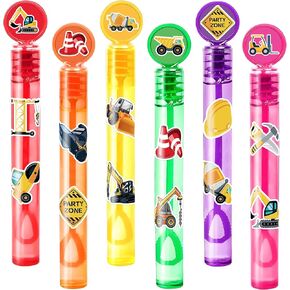 Construction Party Favors for Kids – 24PCS Builder-Themed Mini Bubble Wands, Great for Birthday Supplies, Pinata Fillers, Goodie Bags & Classroom Rewards