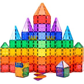 Gemmicc Magnetic Tiles Building Blocks, Magnet Toys for Kids, STEM Approved Educational Toys,3D Magnet Puzzles Stacking Blocks for Boys Girls,63 PCS Classic Set