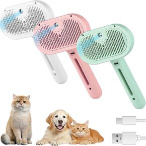 Magic Wand for Pet Hair, 2025 NEW Lettuce Pets Steam Brush For Dogs With 210 Soft Round Head Massage Teeth, Furry Basics Pet Grooming Brush for Cats/Dogs (Green)