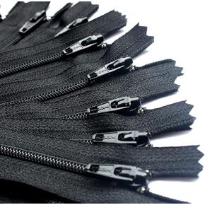 #3 Skirt & Dress Black YKK Coil Closed Bottom Zippers for Sewing Craft & Apparel - Choose Your Length - Made in The United States (100 Zippers Per Pack) (6" Inches)