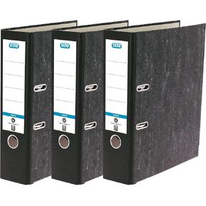 Smart Original Cloud Marble A4 Folder 8 cm Wide Black (Pack of 3)