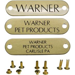 Engraved Deluxe Brass Identification ID TAG Plate