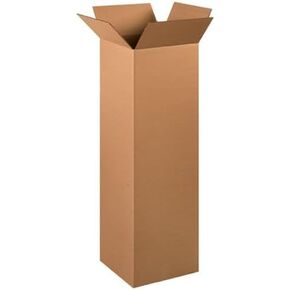 Tall Shipping Box, 12x12x40 (2 Pack), Kraft, BSW121240