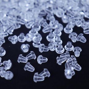 1000Pcs Bullet Clutch Earring Backs Earring Safety Backs Clear Earring Backs Rubber for Earring