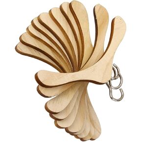 Toyvian 10pcs Wooden Hangers for Dolls Natural Color Miniature Clothes Storage for Dollhouse Accessories Organizing Dolls and Keeping Rooms Tidy