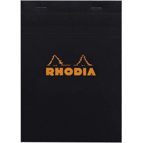 Rhodia Classic French Paper Pads Graph 6 in. x 8 1/4 in. Black (162009C)