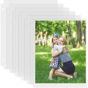 50 Pack 4 x 6 Photo Sleeves for 3 Ring Binder(300 Pictures), Heavy-Duty Archival Photo Page Protectors, Clear Picture Album Refill Pages Holds, Acid-Free