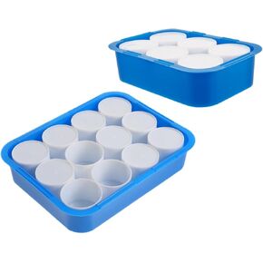 jojofuny 2pcs Non Watercolor Palette Box with Compartments Cups Empty Portable Mixing Tray for Artists for Watercolor and Oil Paint Supplies