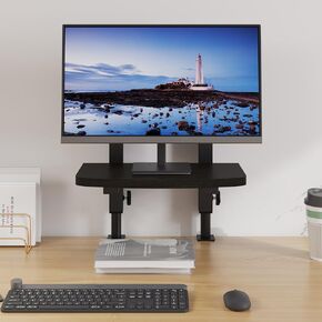 TigerDad Adjustable Monitor Stand Riser for Desk, Computer Screen Stand for 13 to 30 Inch Flat Screen LCD LED TVs, Ergonomic Riser with Base for Home Office & Gaming Setup