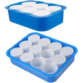 Angoily 2pcs Oil Paint Palette Durable Plastic Mixing Tray with Compartments for Watercolor and Oil Paint Lightweight Easy to Clean Art Supplies for Artists Studio and Outdoor Use