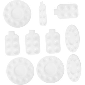 10pcs Art Pigment Mixing Plate Lightweight Color Palette with Smooth Surface for Easy Cleaning and Storage for Painting DIY Crafts and Sketching