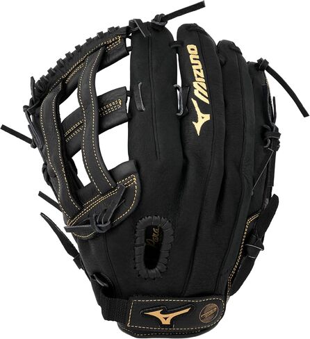 Mizuno unisex adult 12" Premier Series Slowpitch Softball Glove 12 , Black/Gold H Web, US in Kuwait