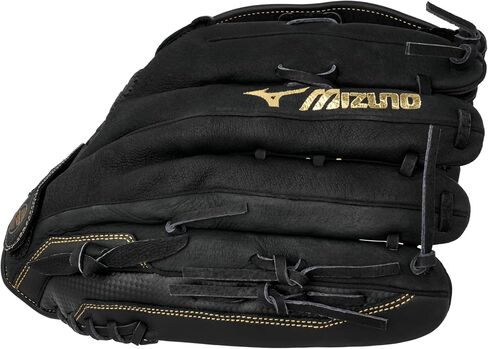 Mizuno unisex adult 12" Premier Series Slowpitch Softball Glove 12 , Black/Gold H Web, US in Kuwait