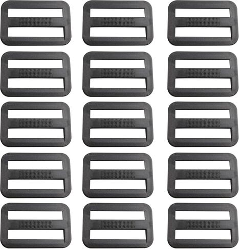 PSON 40PCS 1.5 بوصة الزر TRI-GLIDE البلاستيك ، حزام حزام TRI GLIDE ، قفل مشبك أسود قابل للتعديل ل DIY ، الخياطة ، الحرفية in Kuwait