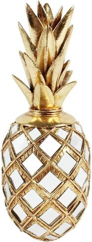Gold Pineapple Sculpture Decoration Resin Pineapple Statues with Mirror,Home & Tabletop Fruit Decor Ornament Stylish Party Decor Gift Idea in Saudi Arabia