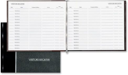 National Visitors Register Book, Black Hard Cover, 8.5" x 9.875", 64 Sheets (57802) in Saudi Arabia