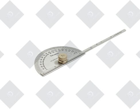 Stainless Steel Protractor 0-180 degrees Machine Tools (Degree Protractor cum Depth) in Saudi Arabia