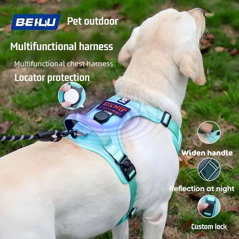 Dog Harness Sized, No Pull Pet Harness with 3 Buckles, Adjustable Soft Padded Pooch Vest with Instant Control Handle, Easy Walking Reflective Pet Vest for Dogs (Black, Medium) in Saudi Arabia
