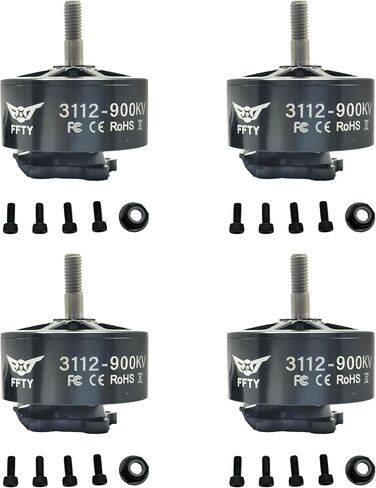 4 Pcs 3112 900KV Brushless Motor for Drone – High-Power BLDC Motor, 5mm Shaft, 1545W Max, 4050g Thrust, FPV Drone Motors, Brushless RC Motor for Quadcopter, Hexacopter, RC Plane (4) in Saudi Arabia