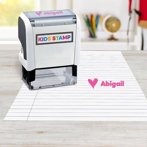 Infusion Kids Stamp Self-Inking Name Stamp - Choose from 17 Vibrant Ink Colors in Saudi Arabia