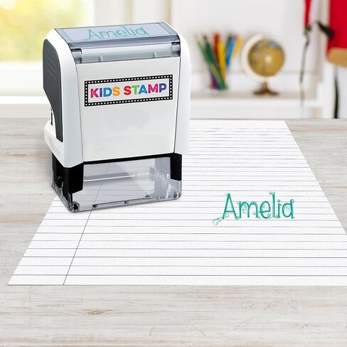 Infusion Kids Stamp Self-Inking Name Stamp - Choose from 17 Vibrant Ink Colors in Saudi Arabia