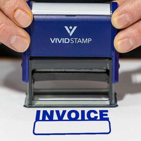 Basic Invoice Self Inking Rubber Stamp (Red Ink) - Large in Saudi Arabia