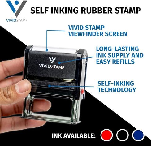 Basic Invoice Self Inking Rubber Stamp (Red Ink) - Large in Saudi Arabia
