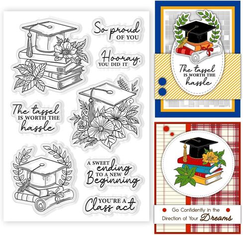 ORIGACH Graduation Season Clear Stamps Reusable Silicone Stamps for Making Cards and DIY Scrapbooking Photo Album Decoration in Saudi Arabia