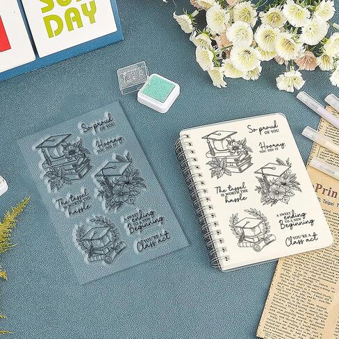 ORIGACH Graduation Season Clear Stamps Reusable Silicone Stamps for Making Cards and DIY Scrapbooking Photo Album Decoration in Saudi Arabia