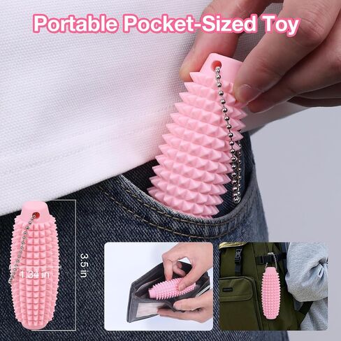 2pcs القليل من ألعاب التململ للبالغين ، و spiky spiky 3d pain pain lead -key -keychain for exiety refiet in Saudi Arabia