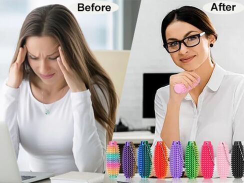 2pcs القليل من ألعاب التململ للبالغين ، و spiky spiky 3d pain pain lead -key -keychain for exiety refiet in Saudi Arabia