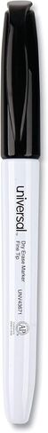 Universal UNV43671 Fine Bullet Tip Pen Style Dry Erase Marker - Black (1-Dozen) in Saudi Arabia