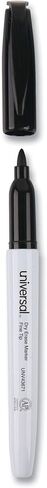 Universal UNV43671 Fine Bullet Tip Pen Style Dry Erase Marker - Black (1-Dozen) in Saudi Arabia