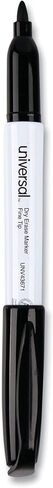 Universal UNV43671 Fine Bullet Tip Pen Style Dry Erase Marker - Black (1-Dozen) in Saudi Arabia