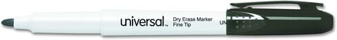 Universal UNV43671 Fine Bullet Tip Pen Style Dry Erase Marker - Black (1-Dozen) in Saudi Arabia
