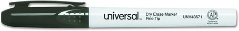 Universal UNV43671 Fine Bullet Tip Pen Style Dry Erase Marker - Black (1-Dozen) in Saudi Arabia