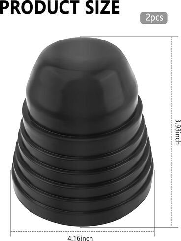 قطعتان من غطاء المصباح الأمامي، 2.36-3.74 بوصة غطاء غبار أمامي مطاطي للسيارة مقاوم للغبار والماء، ملحقات السيارة العالمية غطاء غبار أمامي للسيارات والشاحنات وسيارات الدفع الرباعي in Kuwait