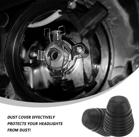 قطعتان من غطاء المصباح الأمامي، 2.36-3.74 بوصة غطاء غبار أمامي مطاطي للسيارة مقاوم للغبار والماء، ملحقات السيارة العالمية غطاء غبار أمامي للسيارات والشاحنات وسيارات الدفع الرباعي in Kuwait