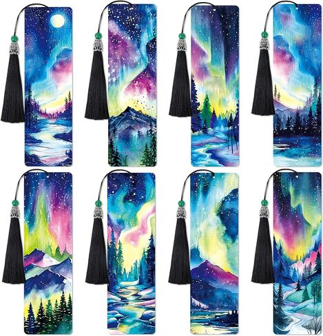 Sitsink Aurora Diamond Art Lundmarks - 8 PCS Diamond Painting Laink Stowers Northern Polar Light in Saudi Arabia