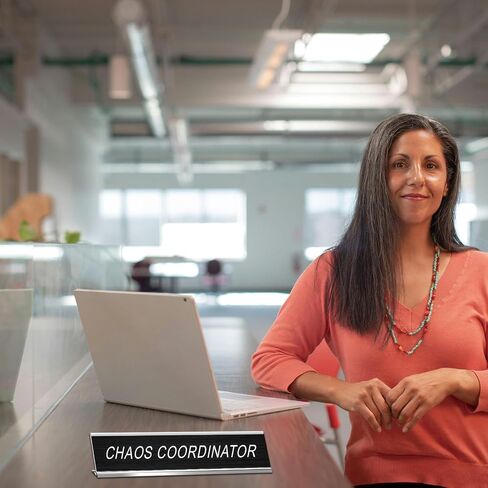 Chaos Coordinator Novelty Nameplate Office Decor, Funny Desk Signs Black Desk Plaque for Women Men Coworker Gift Office Home Supply Accessories 10 x 2" in Saudi Arabia