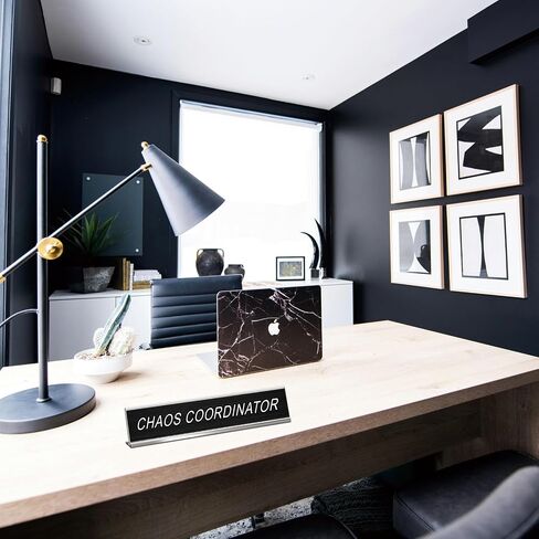 Chaos Coordinator Novelty Nameplate Office Decor, Funny Desk Signs Black Desk Plaque for Women Men Coworker Gift Office Home Supply Accessories 10 x 2" in Saudi Arabia