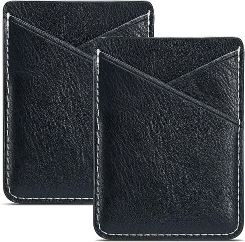 BIAJIYA Phone Card Holder Silicone Wallet Stick-on ID Credit Card Pocket for Smartphones (C-Pink) in Kuwait